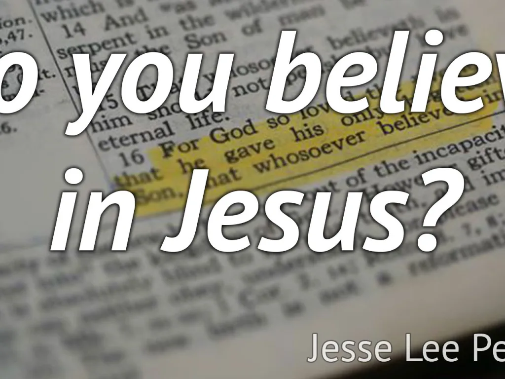 Jesse Lee Peterson Biblical Question: Do You Believe in Jesus?